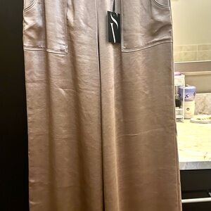Silk GoldenBeige Wide-Leg Pants - NWT